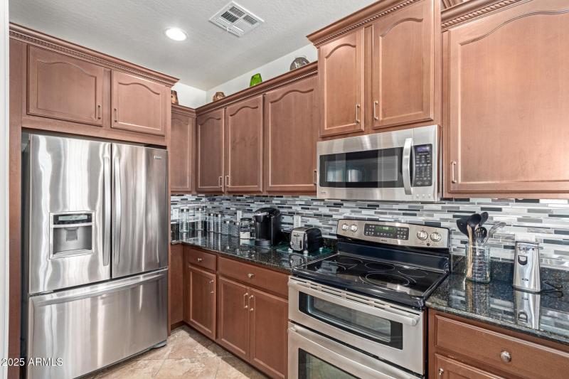 Kitchen with SS Appliances