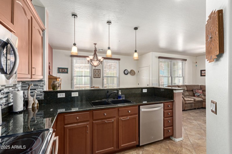 Kitchen opens to Great Room