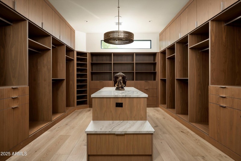 Primary Closet With Laundry