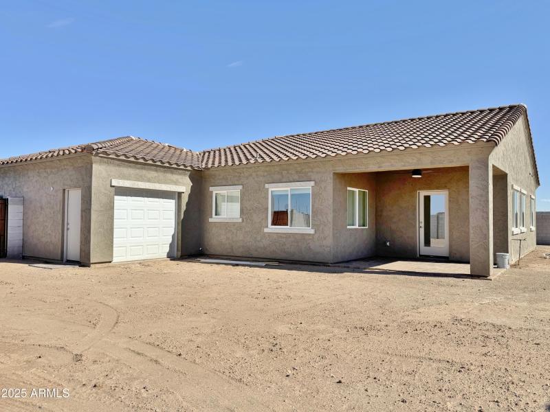 Back of home and garage