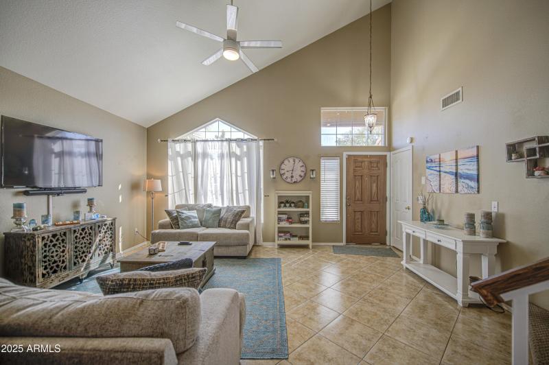Vaulted ceilings for an open, airy feel