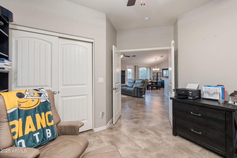 office looking into living space