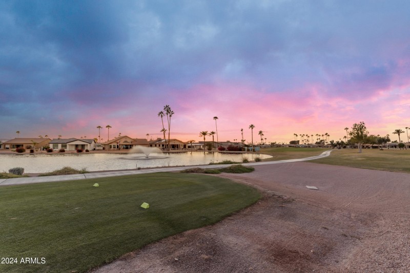 Lake view from back patio