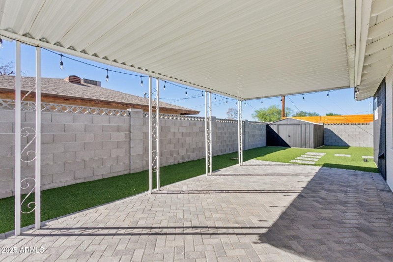 Expansive covered patio