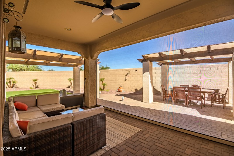 Covered Patio with Power Screen
