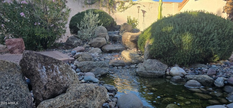 Close up of water feature