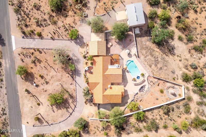 Overhead view of property