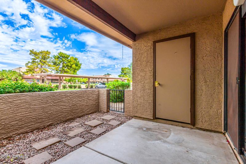 Covered Private Courtyard/Storage Closet