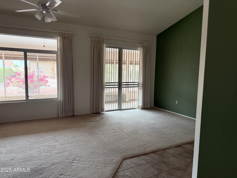 Living area with view of Arizon room