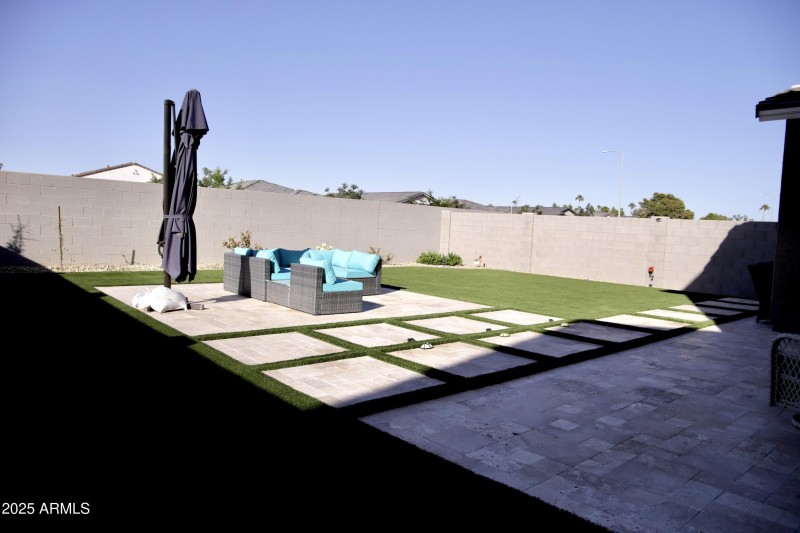 Enclosed backyard