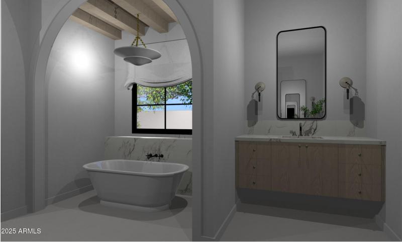 primary bathroom rendering