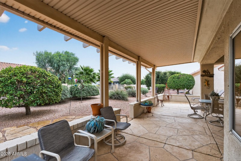 Massive extended back patio