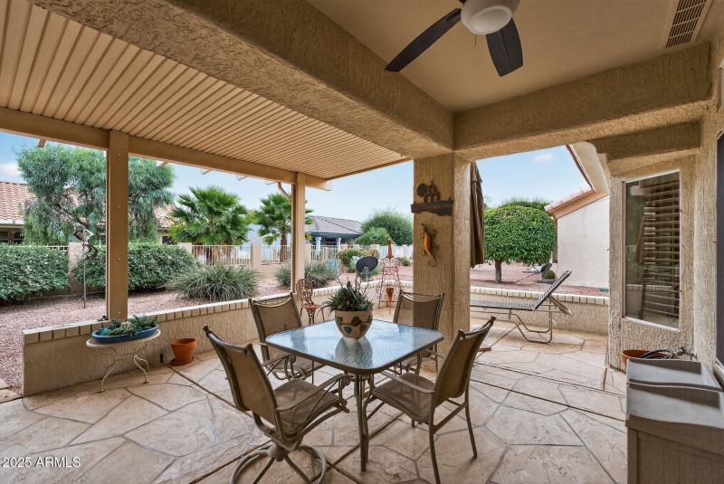 Huge extended back patio