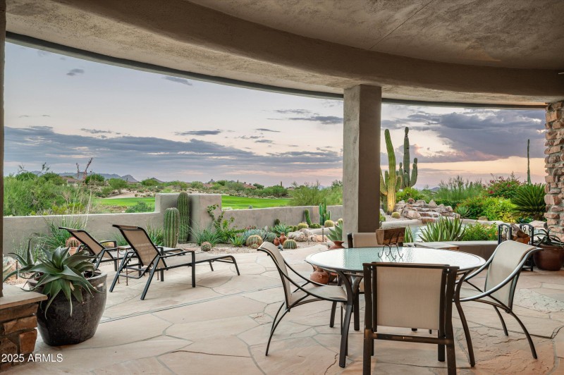 Covered patio dining