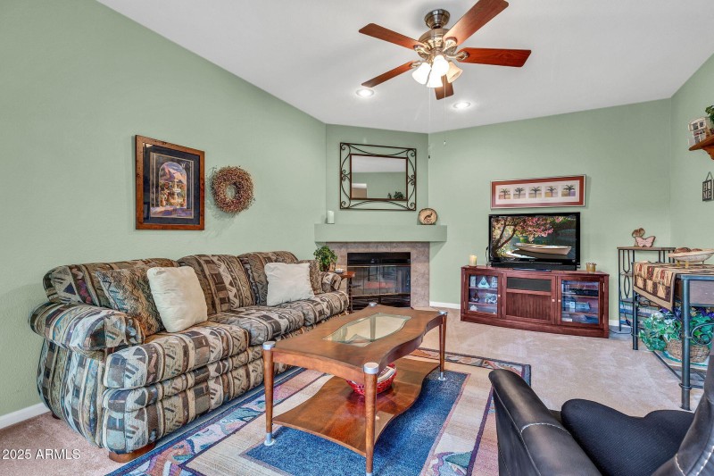 Wood burning fireplace