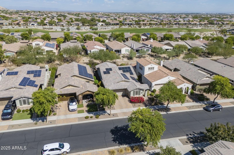 Aerial View of Home near Golf Course