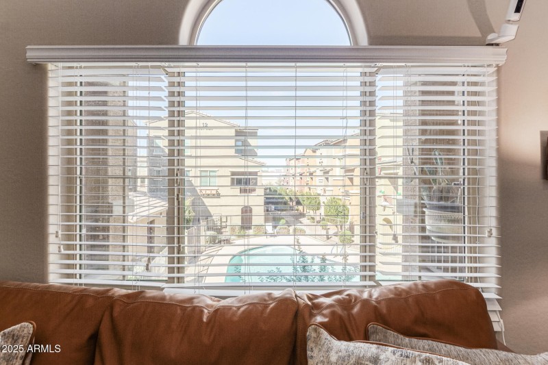 Pool view from living room