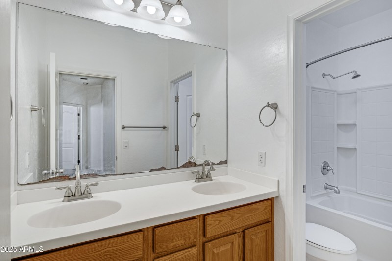 Bathroom Double Sinks Hallway