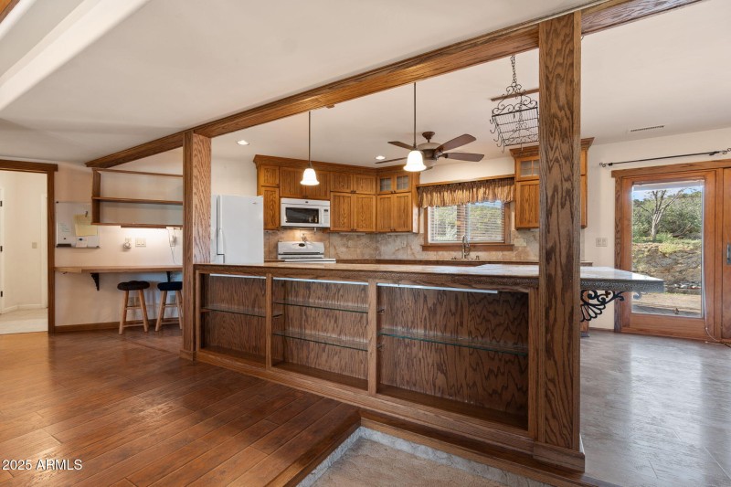 Kitchen view from living room
