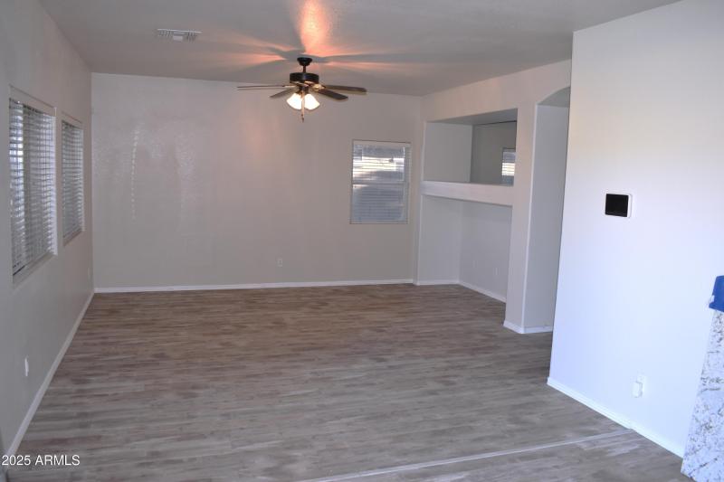 Large family room just off of kitchen