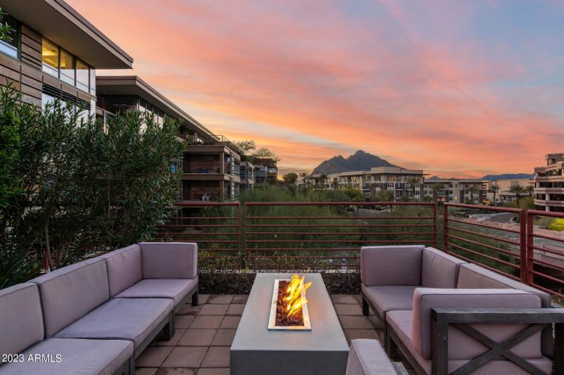Huge patio with Camelback views