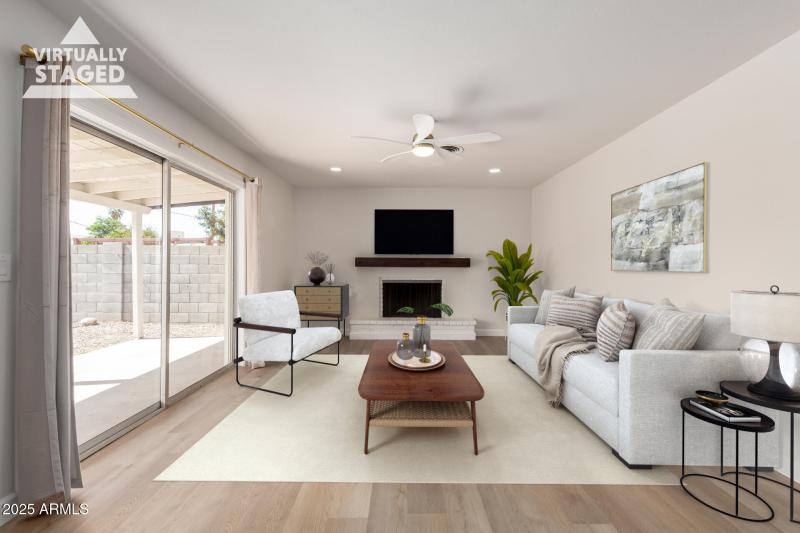 Family Room Virtually Staged