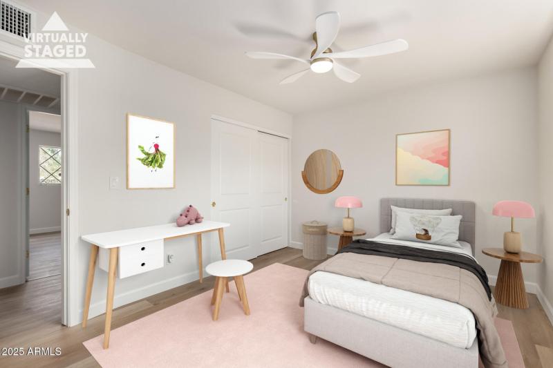 Primary Bed -Virtual Staged