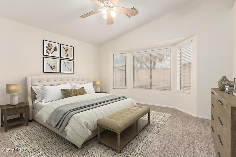 Staged Primary Bedroom