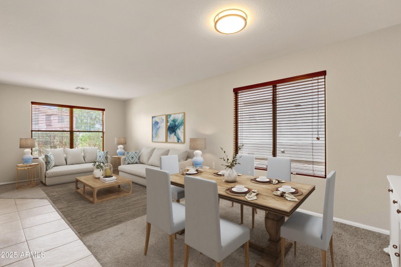 Formal Living & Dining Room Staged