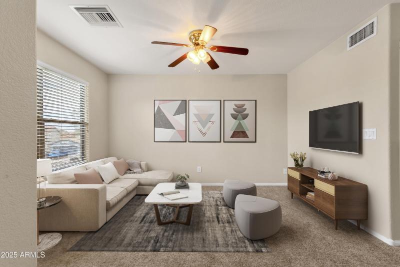 Large loft flex space staged