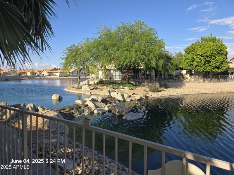 Waterfall view from back yard
