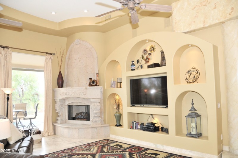 Great Room with Stone Fireplace