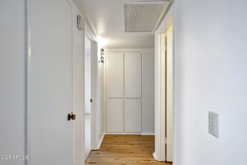 Hallway with Linen Closet