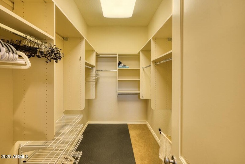 One of 2 walk-in closets
