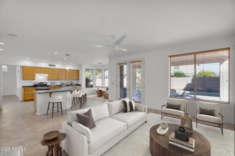 Living room kitchen nook