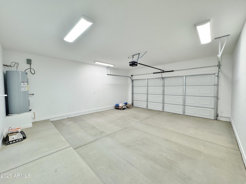 Finished 2 car garage