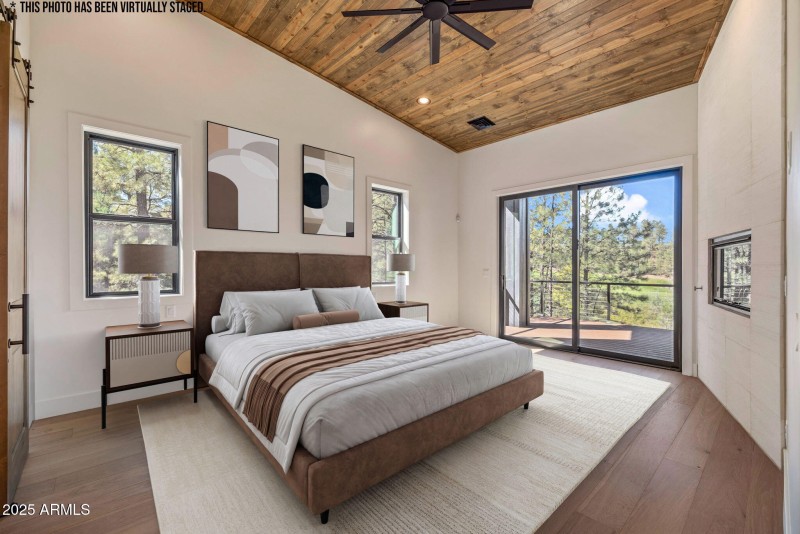 Digitally Staged Master Bedroom