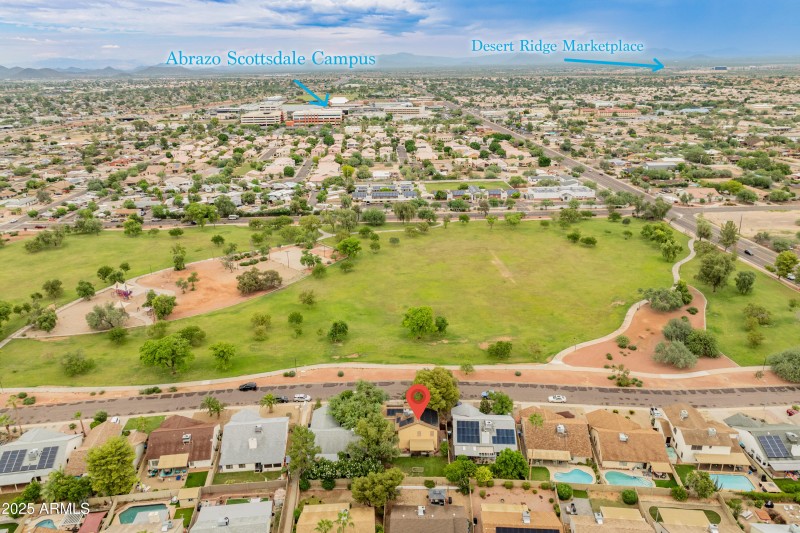 Aerial view showing park 4