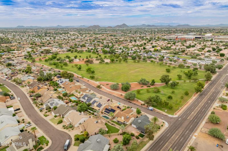 Aerial view showing park 6