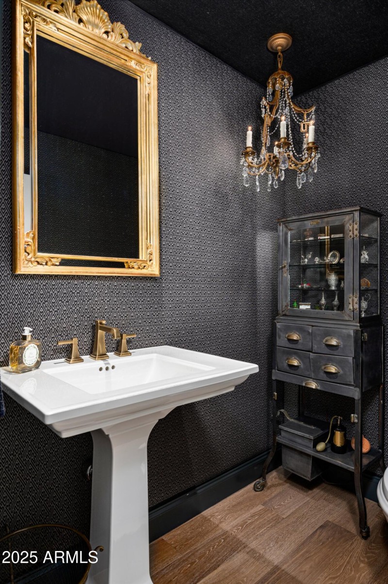 Powder Room w/ Custom Upholstery