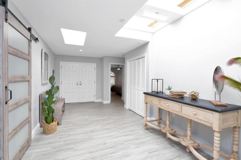 hallway and door to office