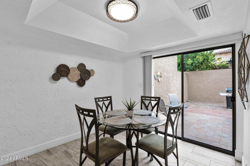 Kitchen Dining and Back Patio