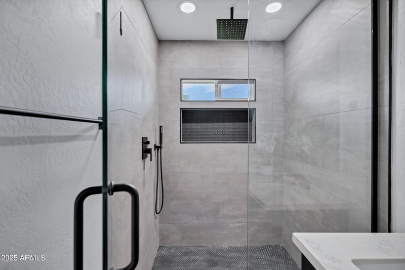 Huge walk-in shower in master suite