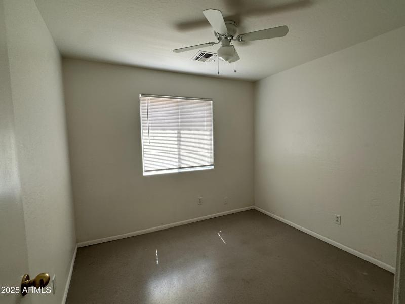 Bedroom 2 fan and blinds