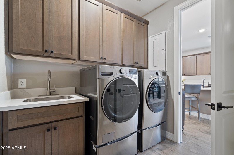 Washer and Dryer and utility sink
