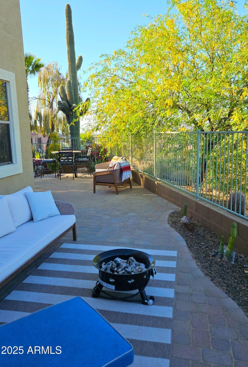 Backyard corner view