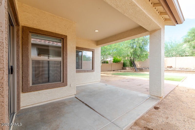 Large covered back porch