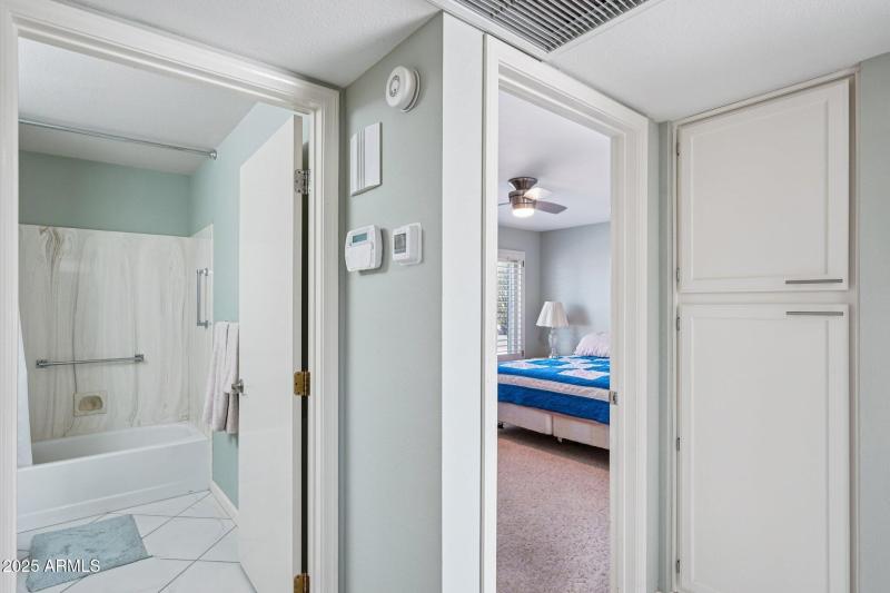 Hall bath and storage