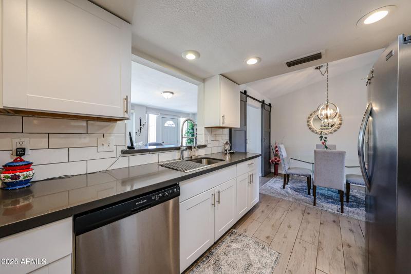Stylish white cabinetry