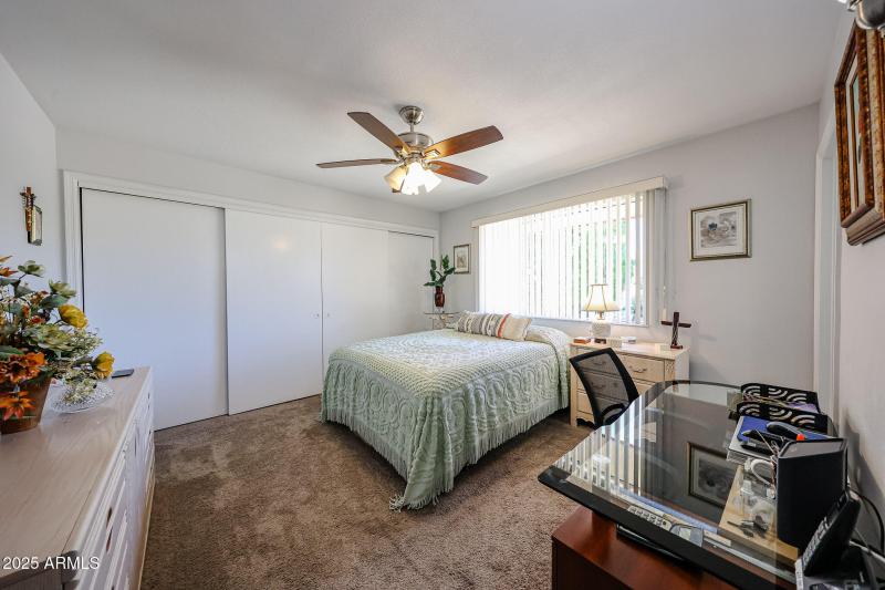 Secluded primary bedroom